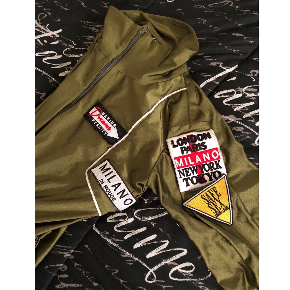 army green jumpsuit